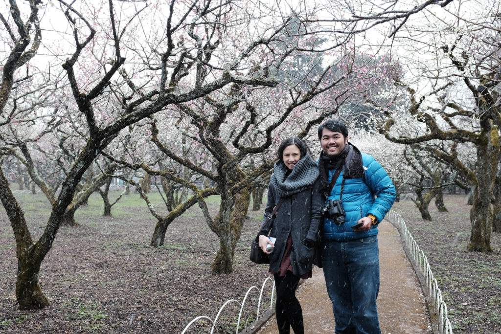 The photographer who should get better and his wife @ Plum Orchard around Kitano Tenmangu Shrine